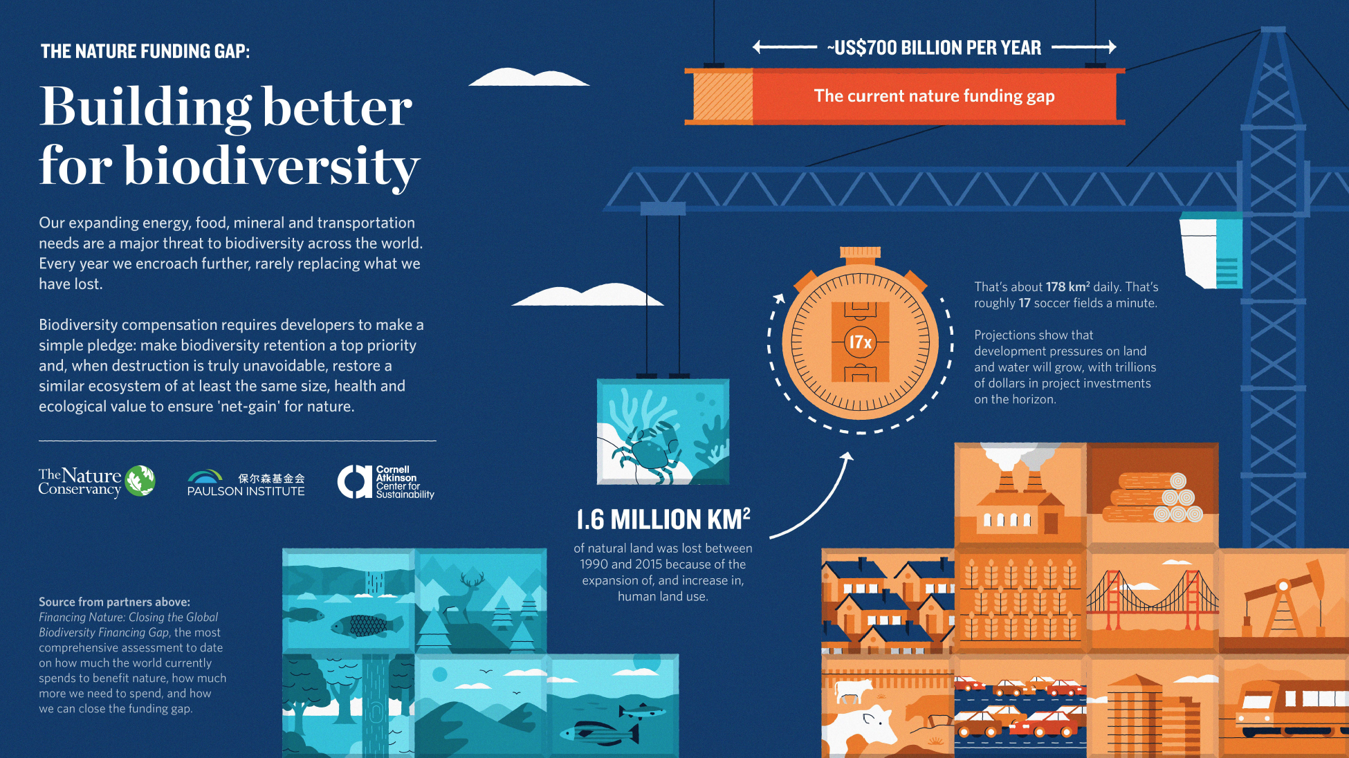 navy blue infographic thumbnail with orange and blue illustration